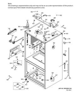 Part Location Diagram of WR01A00197 GE Clip Locking