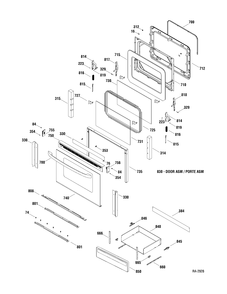 CONTROLS & COOKTOP Diagram and Parts List for RCB787DN1WW  General Electric Range