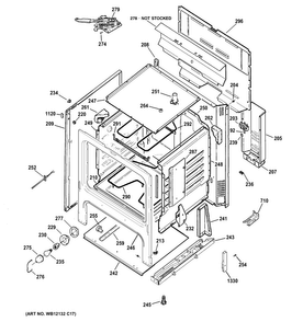Body Parts Diagram and Parts List for RB758DP2BB  Hotpoint Range