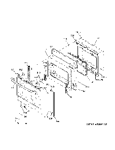 Door Diagram and Parts List for PHS93XYP3FS  General Electric Range
