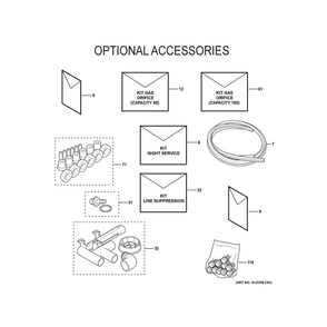 Optional Accessories 2 Diagram and Parts List for NF98U090M3C01  General Electric Furnace
