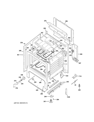 Body Parts Diagram and Parts List for JBS360RM1SS  General Electric Range