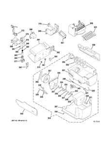 ICE MAKER Diagram and Parts List for ZFSB25DTBSS  General Electric Refrigerator