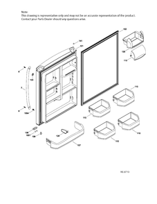 FF DOOR Diagram and Parts List for GDRC0KBXARBB  General Electric Refrigerator