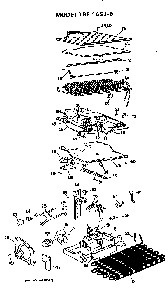 Unit Parts Diagram and Parts List for TBF16SJBR  General Electric Refrigerator