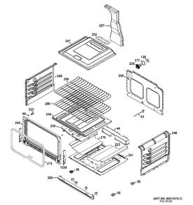 LOWER OVEN Diagram and Parts List for JCGB850SEF1SS  General Electric Range
