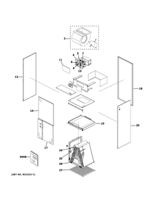 Room Air Conditioner Diagram and Parts List for UUY48ZGDAA1  General Electric Air Conditioner