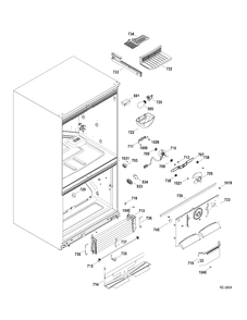 FUNCTIONAL PARTS FZ Diagram and Parts List for GFRF2KBYCWW  General Electric Refrigerator