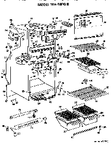 Cabinet Parts Diagram and Parts List for TBX18PGB  General Electric Refrigerator