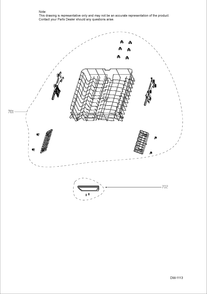 UPPER RACK ASSEMBLY Diagram and Parts List for PDT660SGF1BB  General Electric Dishwasher