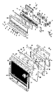 Control & Door Diagram and Parts List for JKP38G0J3  General Electric Wall Oven