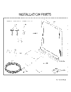 Installation Parts Diagram and Parts List for CDT805P2N8S1  General Electric Dishwasher
