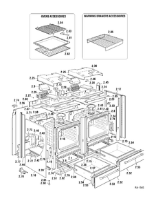 Part Location Diagram of DEL4214801Z GE Bottom rear panel