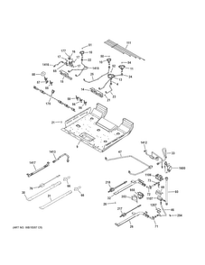 Gas & Burner Parts Diagram and Parts List for PGS950SEF4SS  General Electric Range