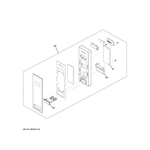 Control Parts 1 Diagram and Parts List for ZCWK22U2W1SS  General Electric Microwave