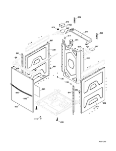 WASHER CABINET Diagram and Parts List for GUAP240EM3WW  General Electric Washer
