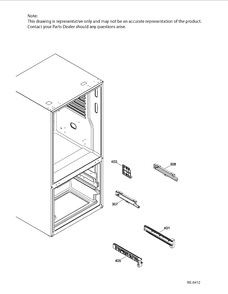 FZ SECTION BASKETS Diagram and Parts List for GDE21DMKAKES  General Electric Refrigerator