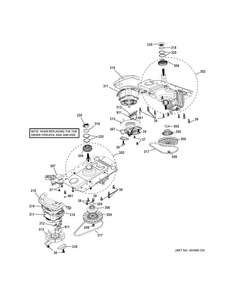 Motor & Drive Assembly Diagram and Parts List for GUD24ESSJ0WW  General Electric Washer Dryer Combo