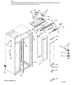 FRESH FOOD SECTION Diagram and Parts List for ZIS420NRK  General Electric Refrigerator