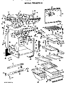 Cabinet Parts Diagram and Parts List for TBX20THB  General Electric Refrigerator