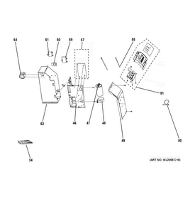 Control Parts Diagram and Parts List for AJCM08ACGL1  General Electric Air Conditioner