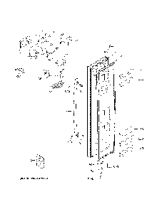 Freezer door Diagram and Parts List for GZS22DGJRFBB  General Electric Refrigerator