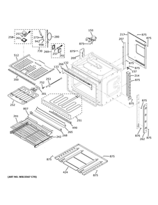 Body Parts Diagram and Parts List for PTS7000BN2TS  General Electric Wall Oven