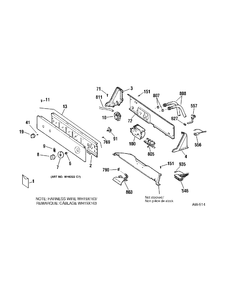 CONTROLS Diagram and Parts List for KNSR3140D0WW  General Electric Washer