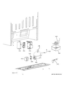 Machine Compartment Diagram and Parts List for FUF21SMRFWW  General Electric Refrigerator
