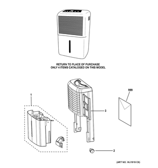 Part Location Diagram of WK85X24759 GE FILTER
