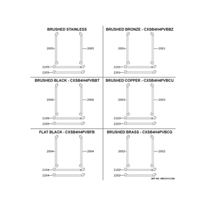 Cafe Customization Diagram and Parts List for CIP36NP2VDS1  General Electric Refrigerator
