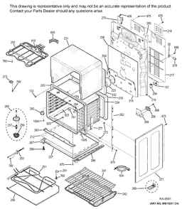 LOWER OVEN Diagram and Parts List for PCB950SF2SS  General Electric Range