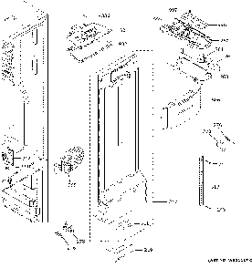Fresh Food Section Diagram and Parts List for XNE25JSKPFSS  General Electric Refrigerator