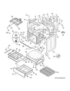 Body Parts Diagram and Parts List for JB755SJ2SS  General Electric Range