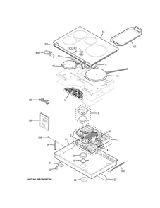 CONTROL PANEL & COOKTOP Diagram and Parts List for ZHU30RQDL1BB  General Electric Range