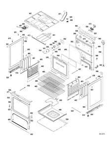 BODY PARTS Diagram and Parts List for JCBP63SP3SS  General Electric Range