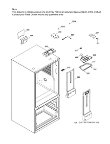 FUNCTIONAL PARTS FF Diagram and Parts List for GBE21AGKAKBB  General Electric Refrigerator