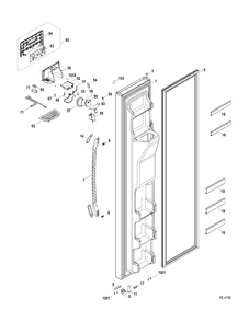 FZ DOOR Diagram and Parts List for GSRC5KLZAFBB  General Electric Refrigerator