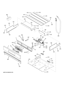 CONTROL PANEL Diagram and Parts List for JK3500DF5WW  General Electric Wall Oven