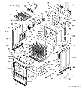 Body Parts Diagram and Parts List for JGS750SEF3SS  General Electric Range