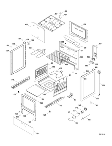 Part Location Diagram of WG02F16063 GE CONTROL OVEN T09