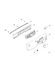 CONTROLS Diagram and Parts List for GFMN245GL0MS  General Electric Dryer