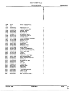 Motor Pump Mechanism Page 2 Diagram and Parts List for SIG1480A66WH  General Electric Dishwasher