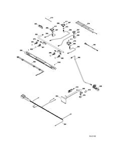 GAS & BURNER PARTS Diagram and Parts List for JCGBS23DET2BB  General Electric Range