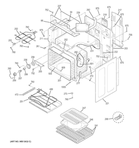 Body Parts Diagram and Parts List for JBP84WK1WW  General Electric Range