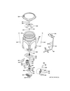 Part Location Diagram of WH45X24195 GE OUTER TUB