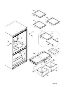 FF SHELVES Diagram and Parts List for ADR20KSEARES  General Electric Refrigerator