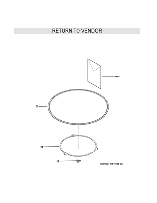 Microwave Diagram and Parts List for PES7227FM1DS  General Electric Microwave