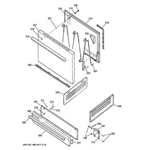 Part Location Diagram of WB39K34 GE SUP BROIL RT