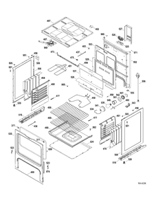 CHASSIS PARTS Diagram and Parts List for JCBP270DT1WW  General Electric Range